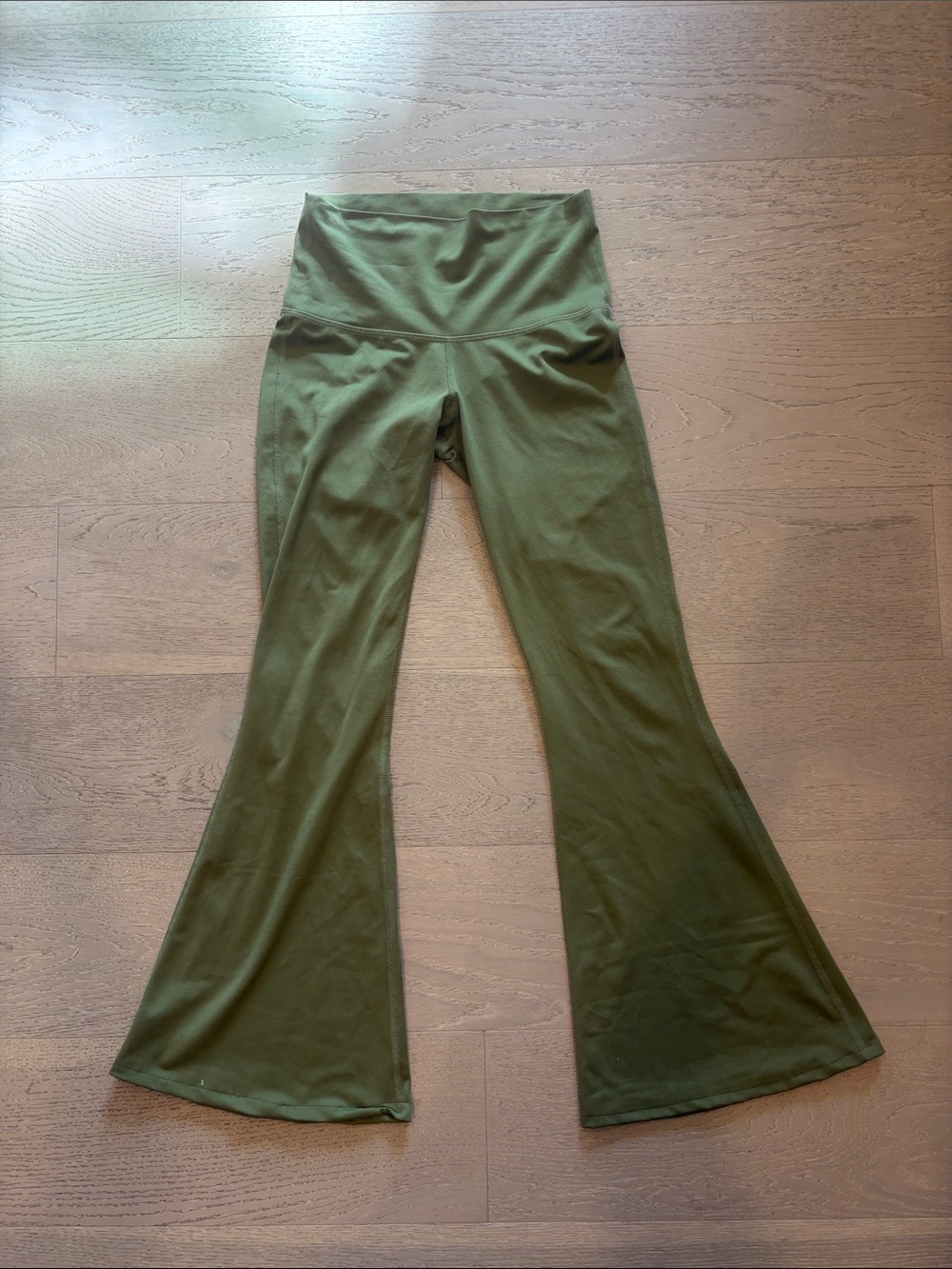 Mika Yoga Wear Olive Flare High-Rise Yoga Pants